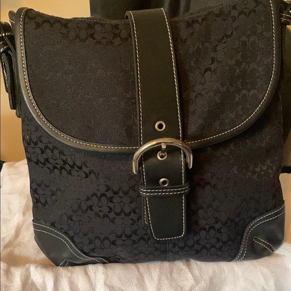 Black Coach women’s fabric handbag